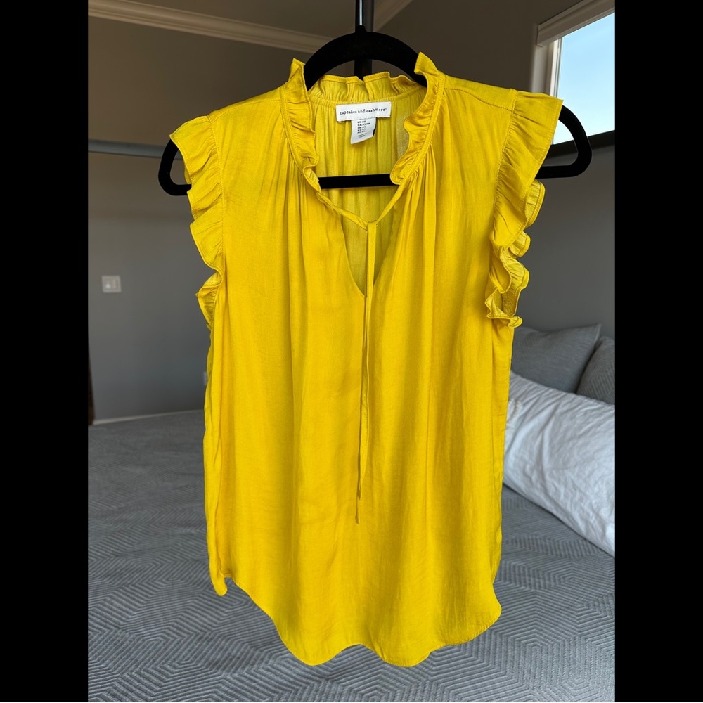 Cupcakes & Cashmere Ruffled Blouse